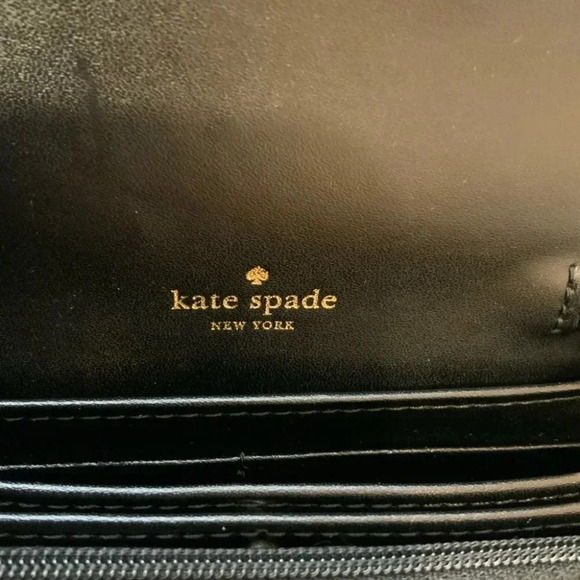 Rare KATE SPADE Black Run Wild Leopard Leather Crossbody Bag - Picture 8 of 16